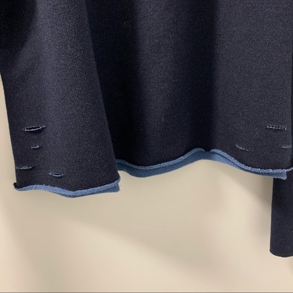 Navy blue sweatshirt with rips - Picture 4 of 5